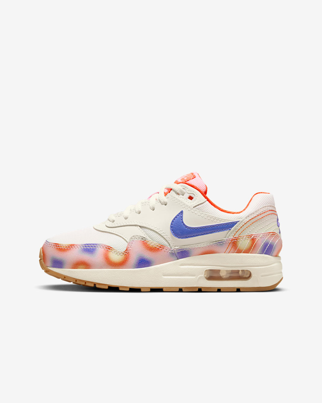 Nike Air Max 1 SE Big Kids' Shoes - Sail/Blue Joy/Safety Orange/Football Grey