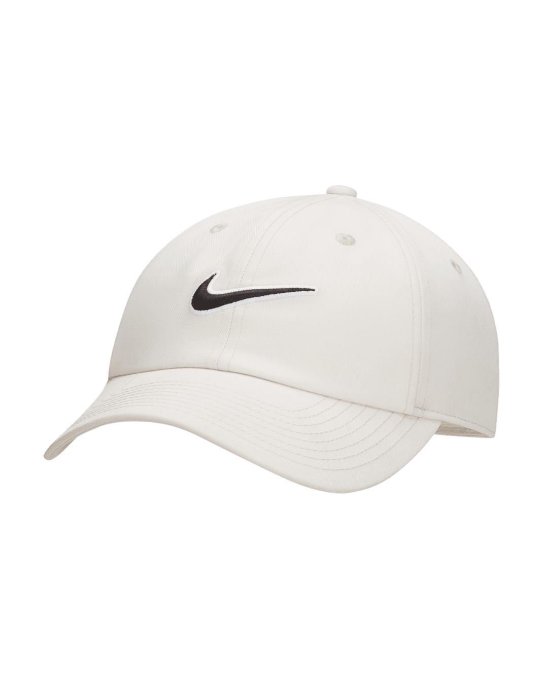 หมวกแก๊ป Swoosh ไร้โครง Nike Club - Light Bone/ดำ