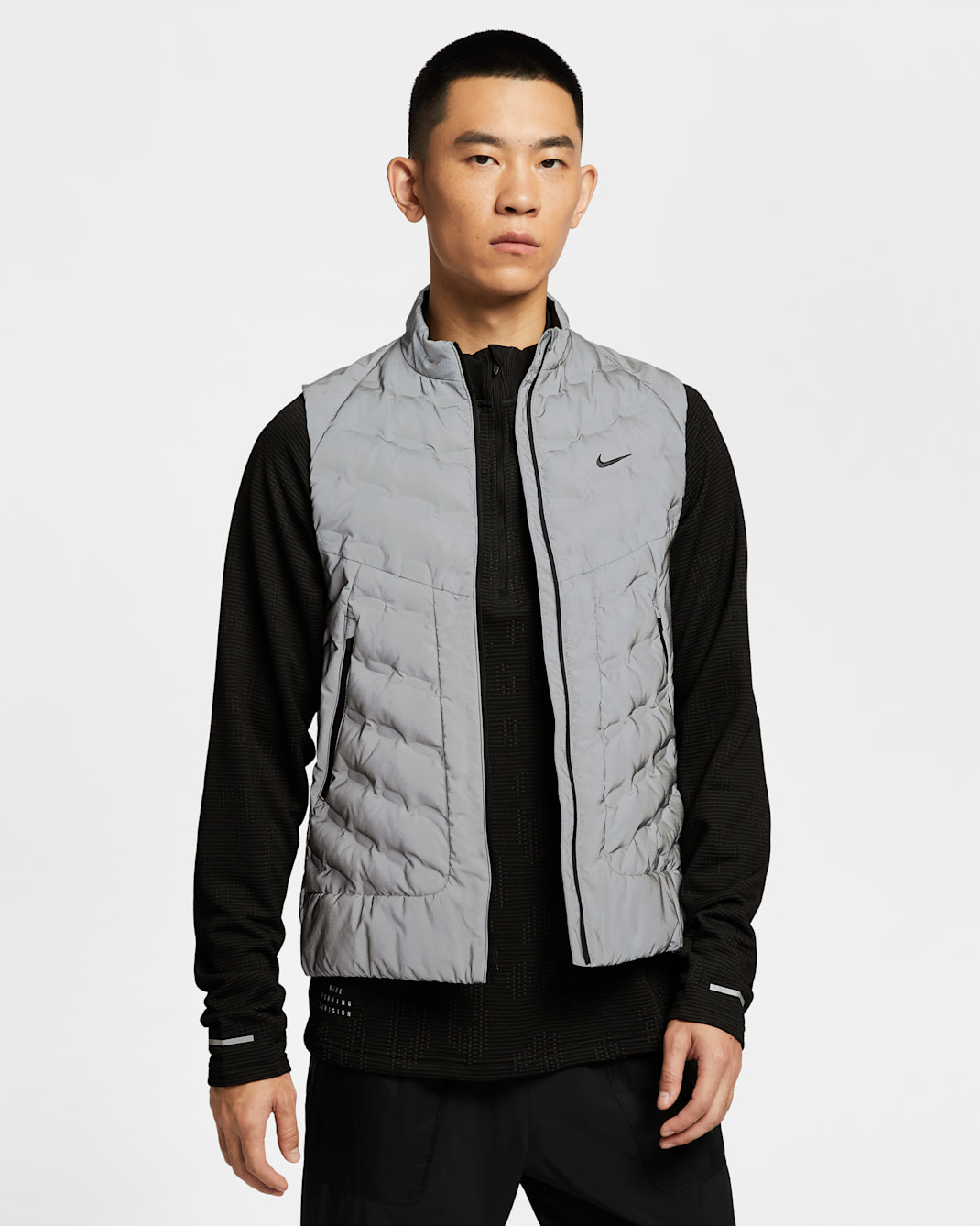 Nike 男款 Therma-FIT ADV 反光設計跑步背心 - Reflect Silver