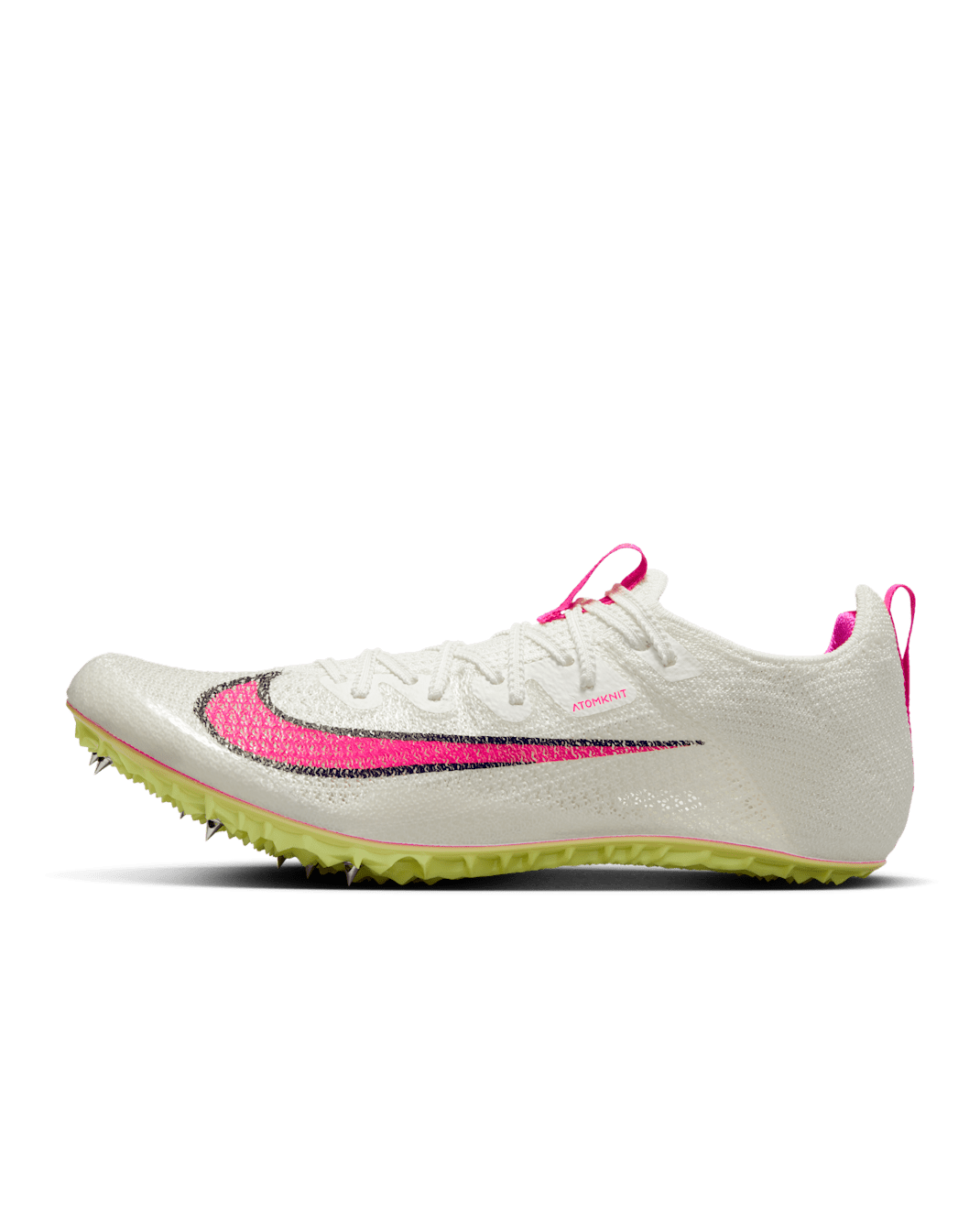 Nike Zoom Superfly Elite 2 Sprint-Leichtathletikschuh - Sail/Light Lemon Twist/Schwarz/Fierce Pink