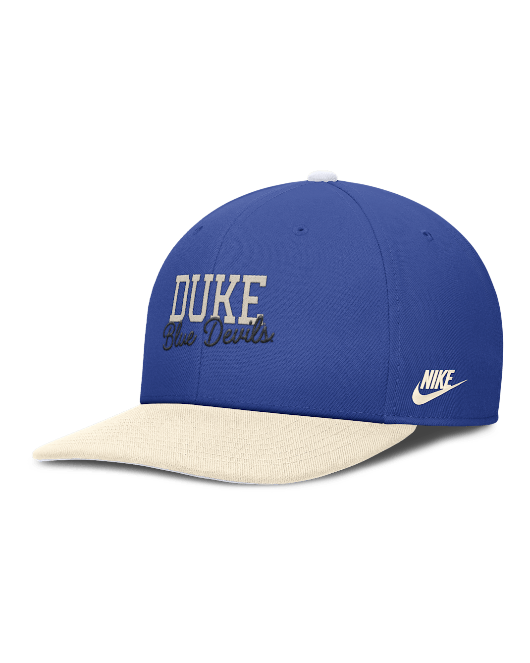 Gorra universitaria Nike Dri-FIT ajustable para hombre Duke Legacy Script - Blanco