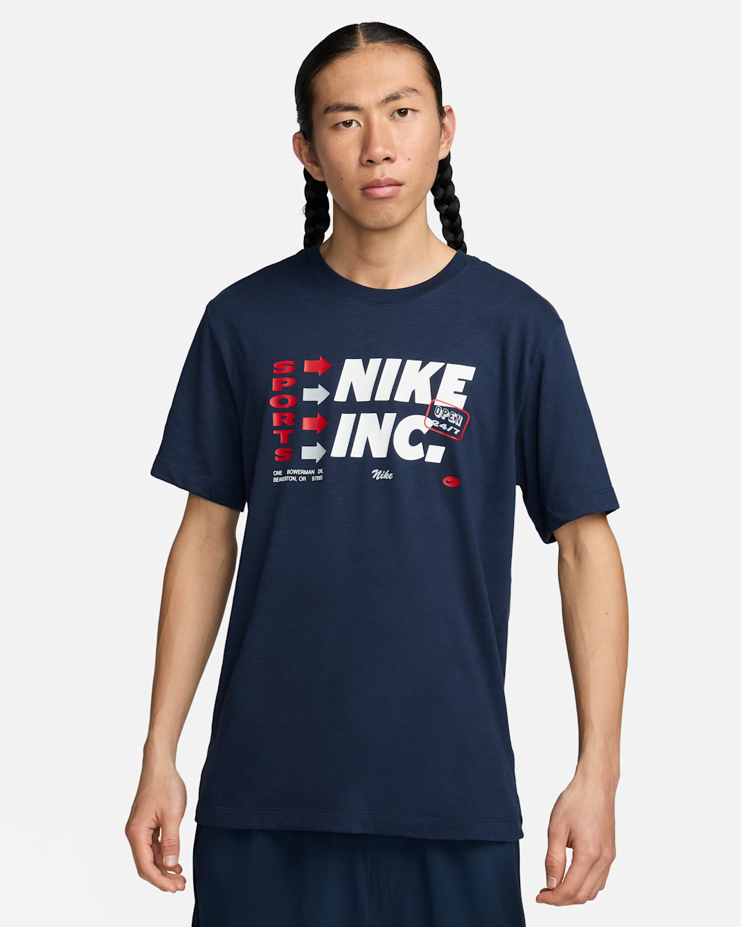 Nike Men's Dri-FIT Fitness T-Shirt - Obsidian