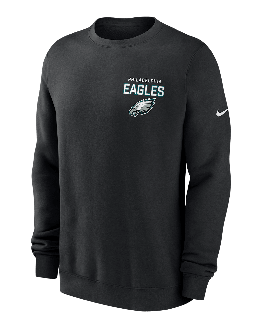 Philadelphia Eagles Draw Block Club Men's Nike NFL Pullover Crew - Black
