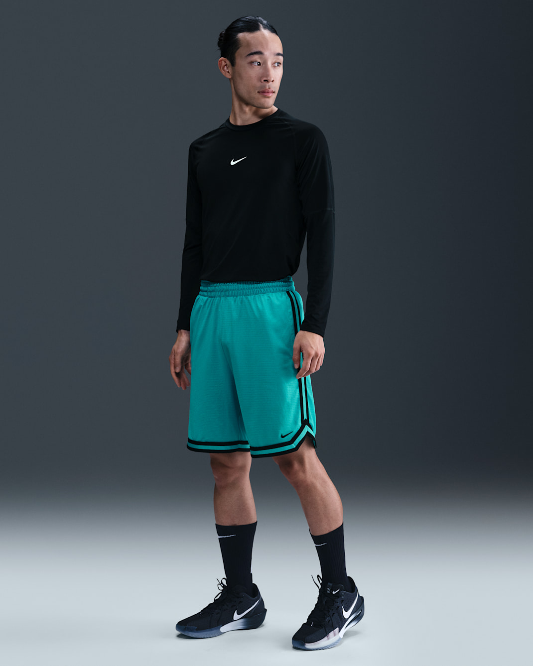 ナイキ DNA メンズ Dri-FIT 21cm バスケットボールショートパンツ - ダスティーカクタス/ブラック/ブラック