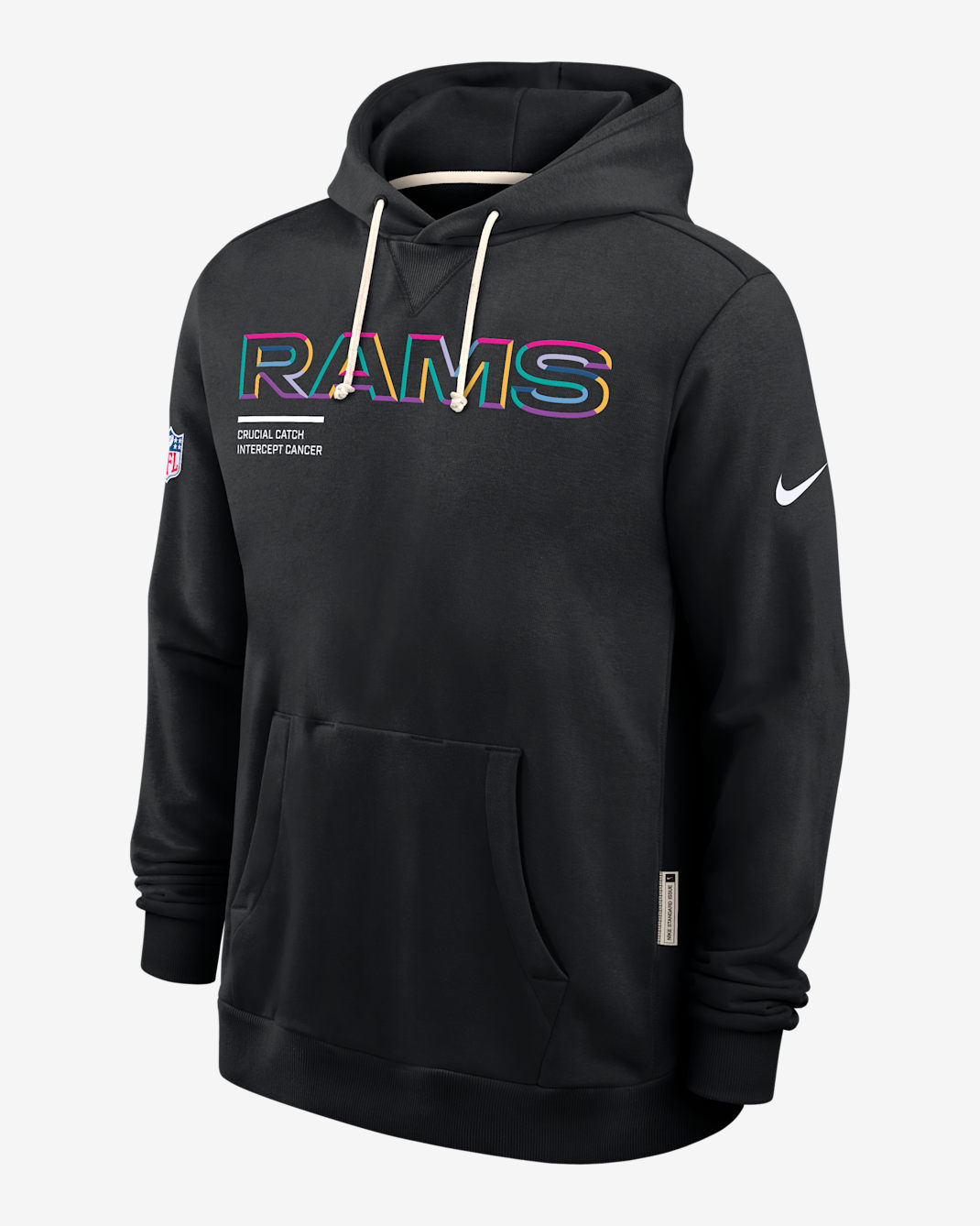 Los Angeles Rams Crucial Catch Sideline Men's Nike Dri-FIT NFL Pullover Hoodie - Black