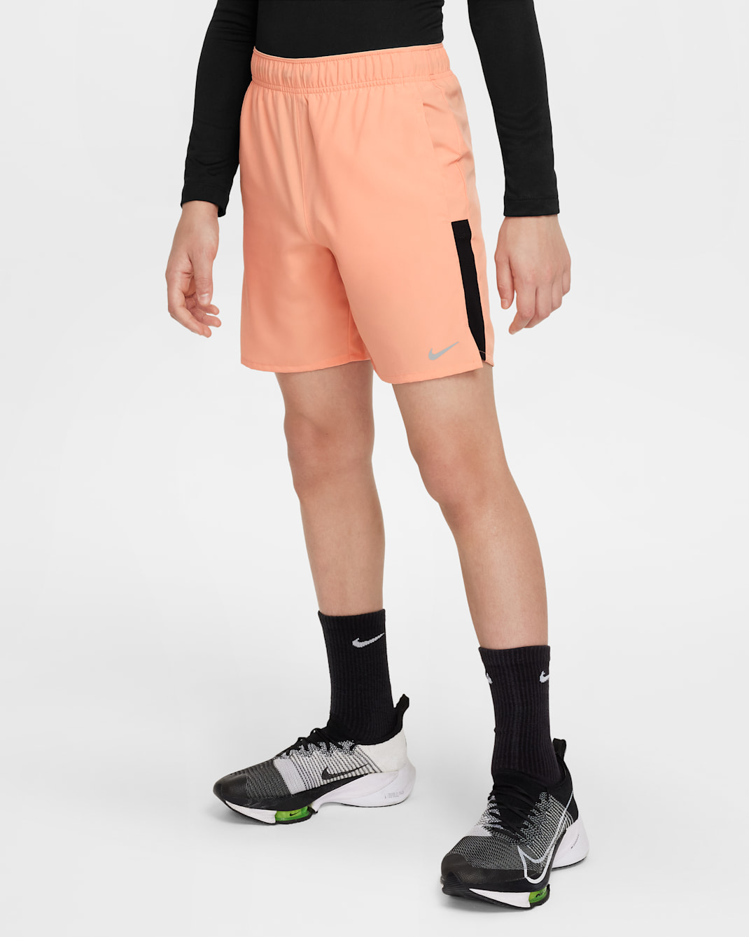 Nike Dri-FIT Challenger Older Kids' (Boys') Training Shorts - Apricot Agate/Black