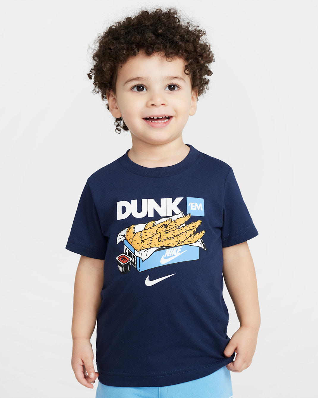 Playera Dunk 'Em Tenders infantil Nike - Azul marino medianoche