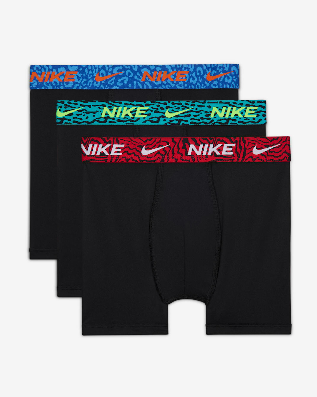 나이키 드라이 핏 주니어 애니멀 자카드 허리밴드 복서 브리프(3팩) - 블랙