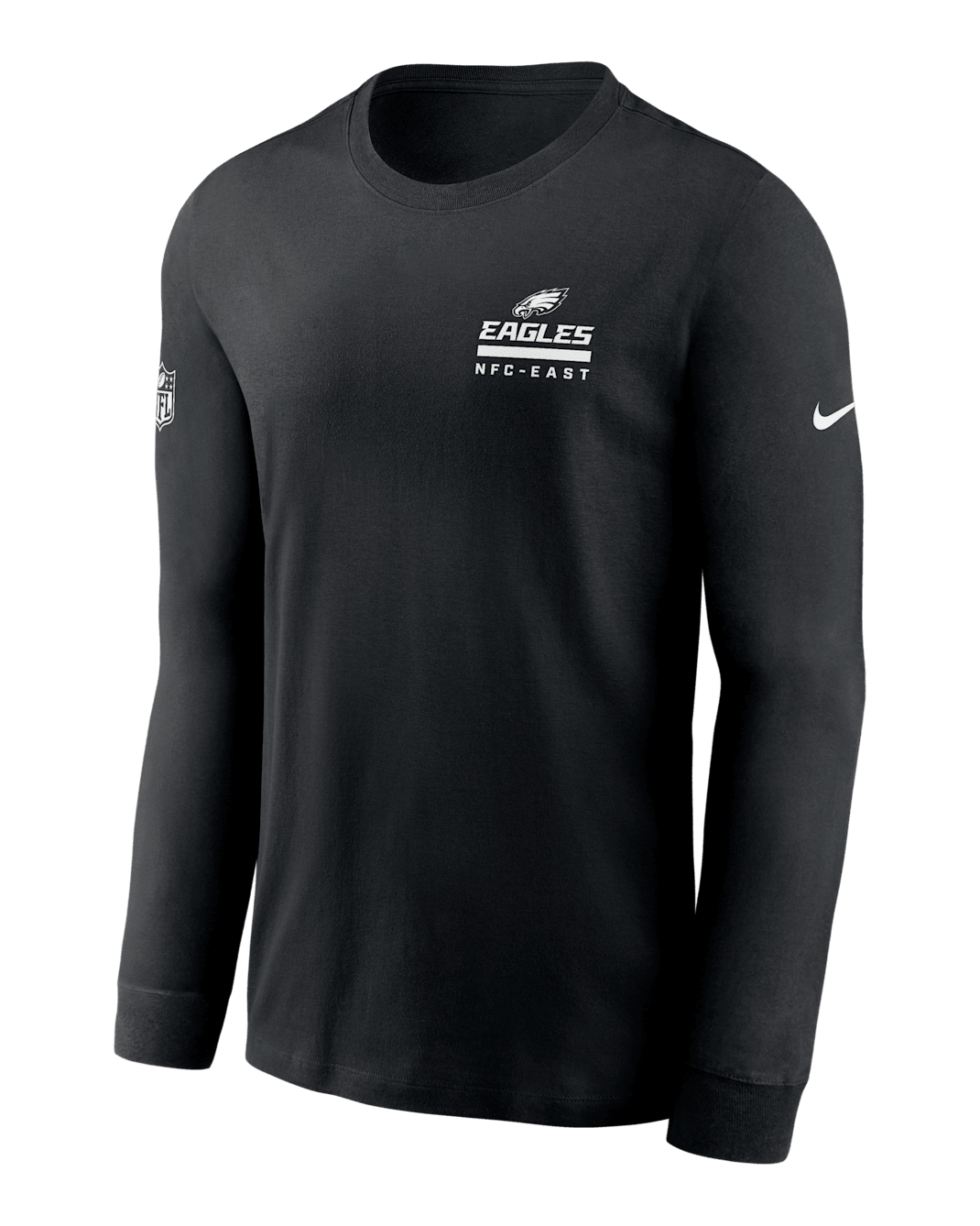 Philadelphia Eagles Sideline Team Issue Men's Nike Dri-FIT NFL Long-Sleeve T-Shirt - Black