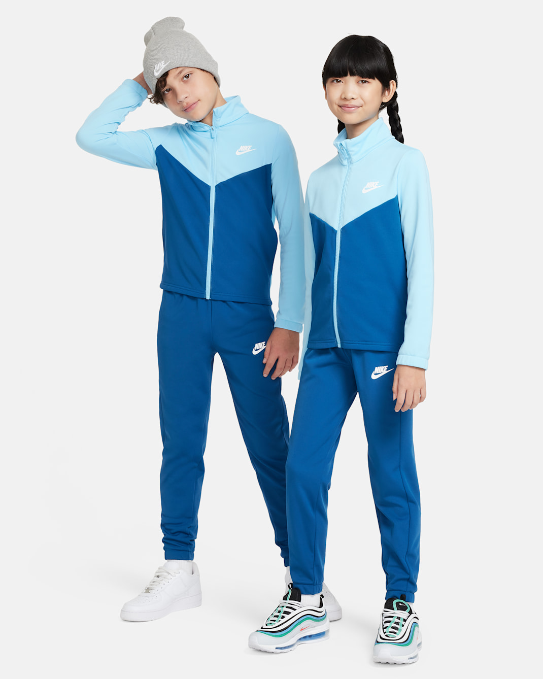 Nike Sportswear Older Kids' Tracksuit - Aquarius Blue/Court Blue/White