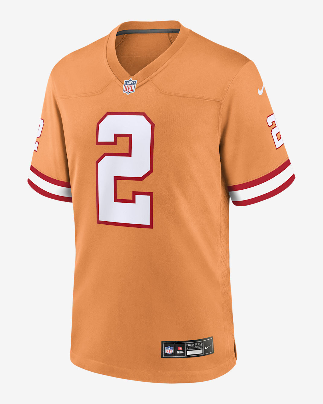 Jersey Nike de la NFL Game para hombre de Emeka Egbuka de los Tampa Bay Buccaneers - Crema melocotón