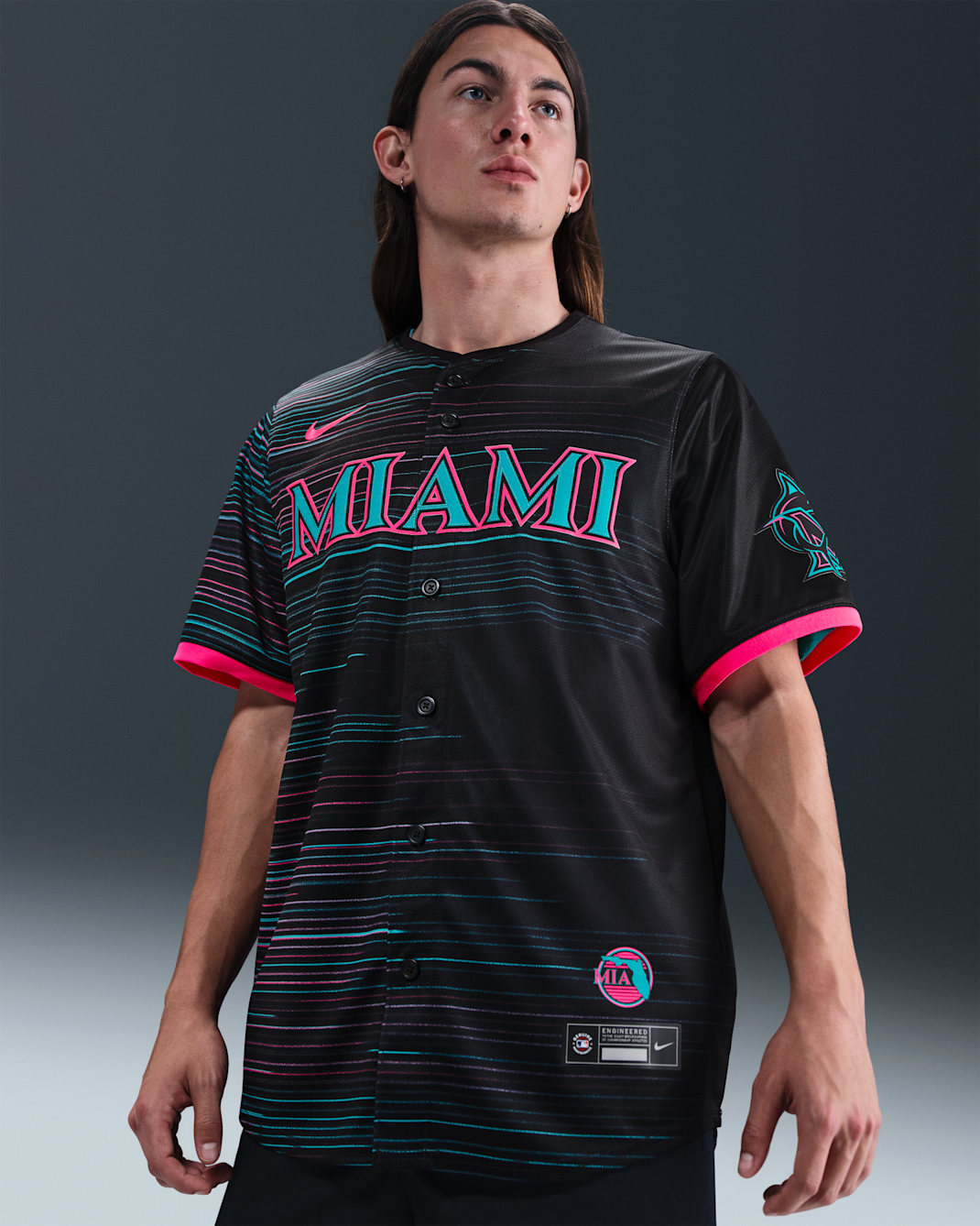 Miami Marlins City Connect Men’s Nike Dri-FIT ADV MLB Limited Jersey - Black