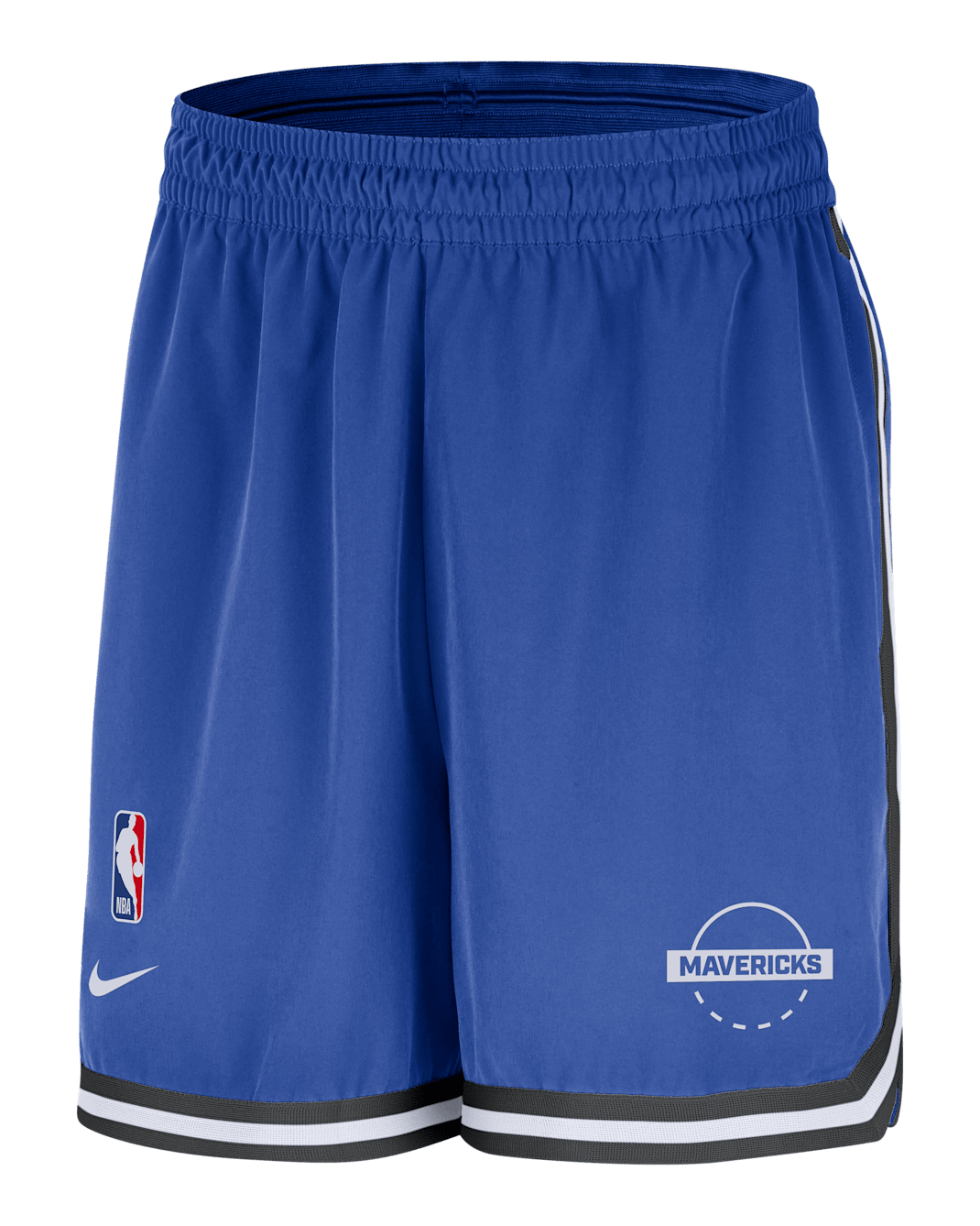 Shorts de tejido Woven Nike Dri-FIT UV de la NBA de 15 cm para hombre Dallas Mavericks DNA - Royal juego/Negro/Blanco/Blanco