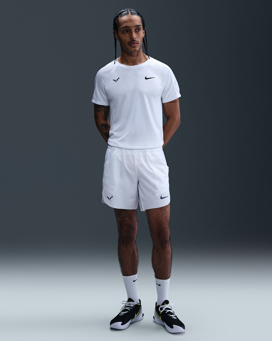 Rafa Men's Nike Dri-FIT ADV 7" Tennis Shorts - White/Diffused Blue