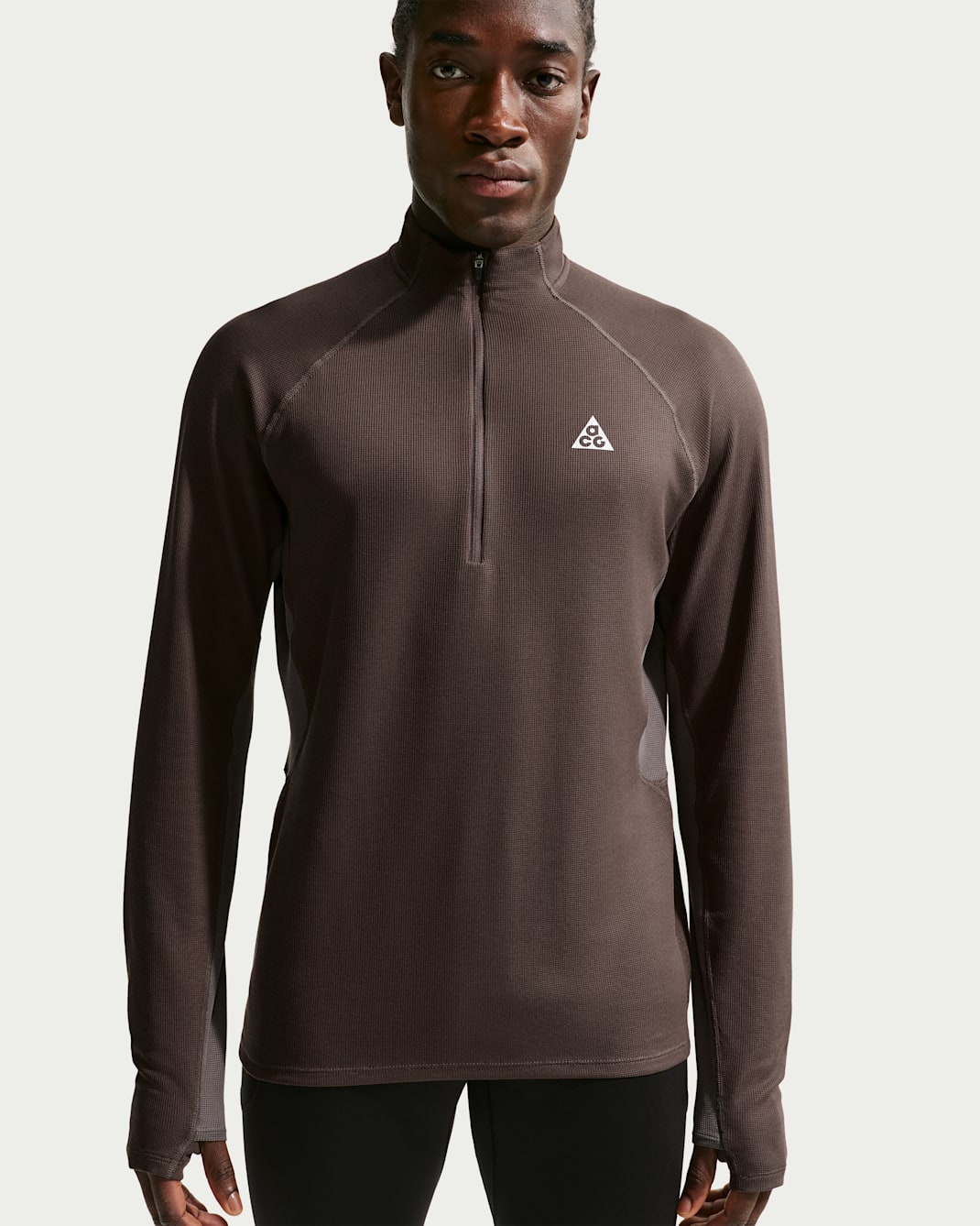 Nike ACG Men's Dri-FIT Mid-Layer 1/4-Zip Trail Running Top - Ironstone/Cave Stone/Summit White