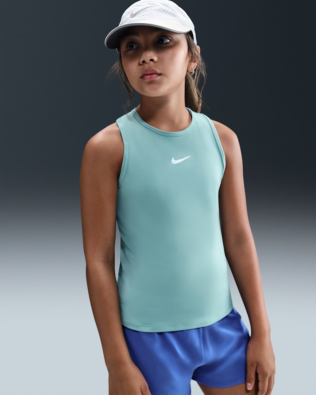 Nike Victory Older Kids' (Girls') Dri-FIT Tennis Tank - Cannon/Cannon/White
