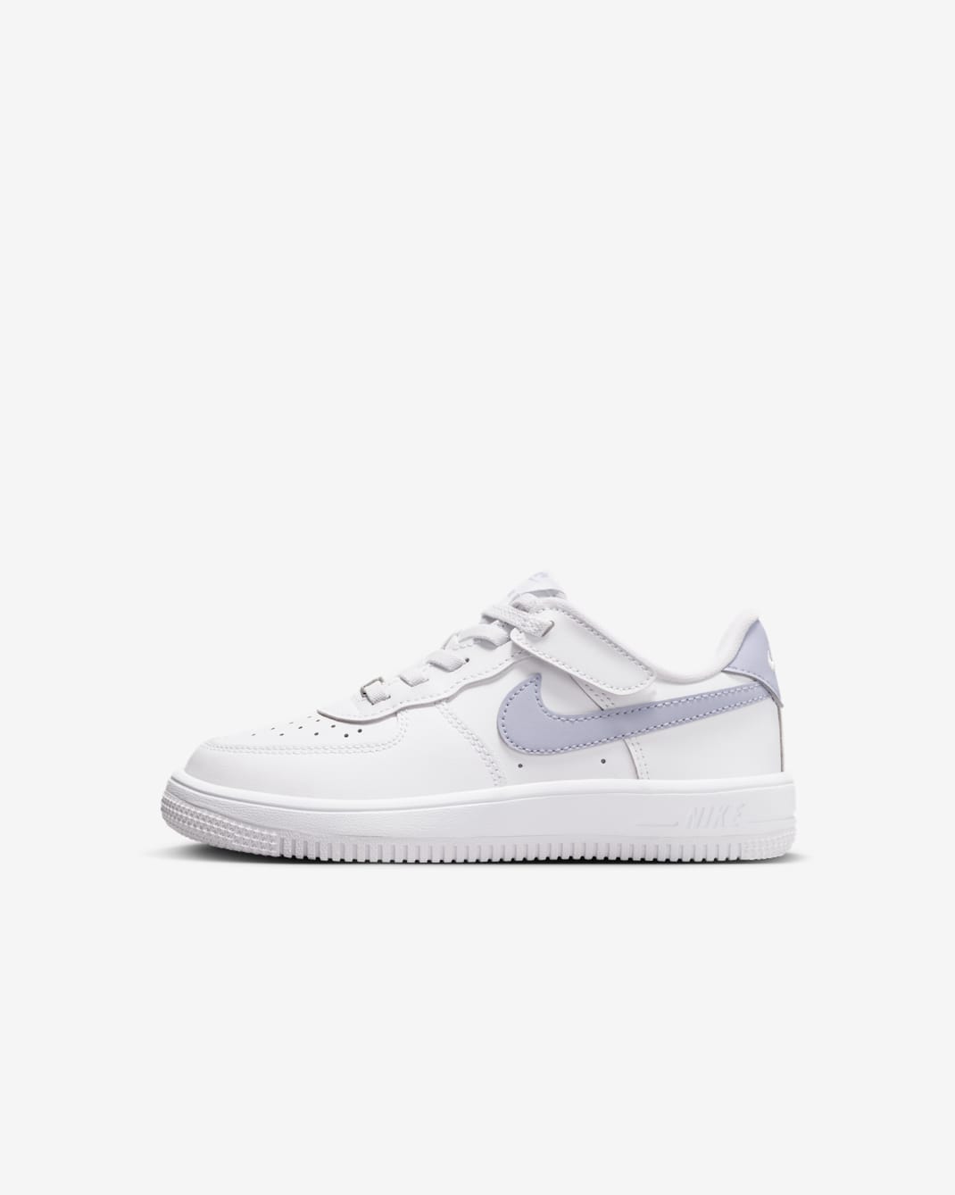Nike Force 1 Low EasyOn Younger Kids' Shoes - White/Ghost