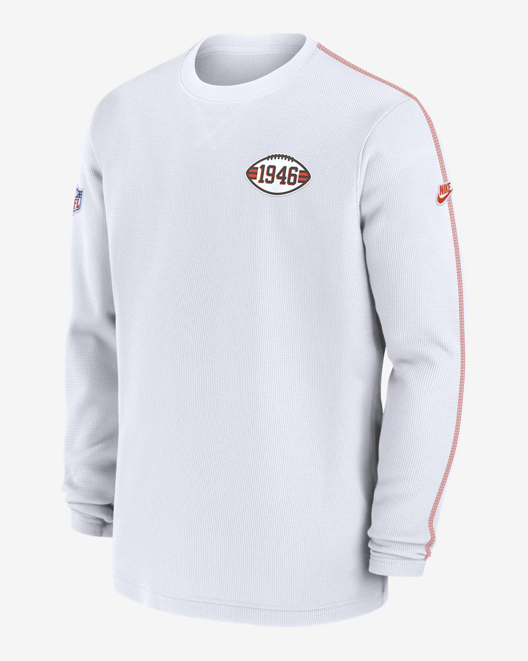 Cleveland Browns Logo Coach Men’s Nike NFL Long-Sleeve Top - White