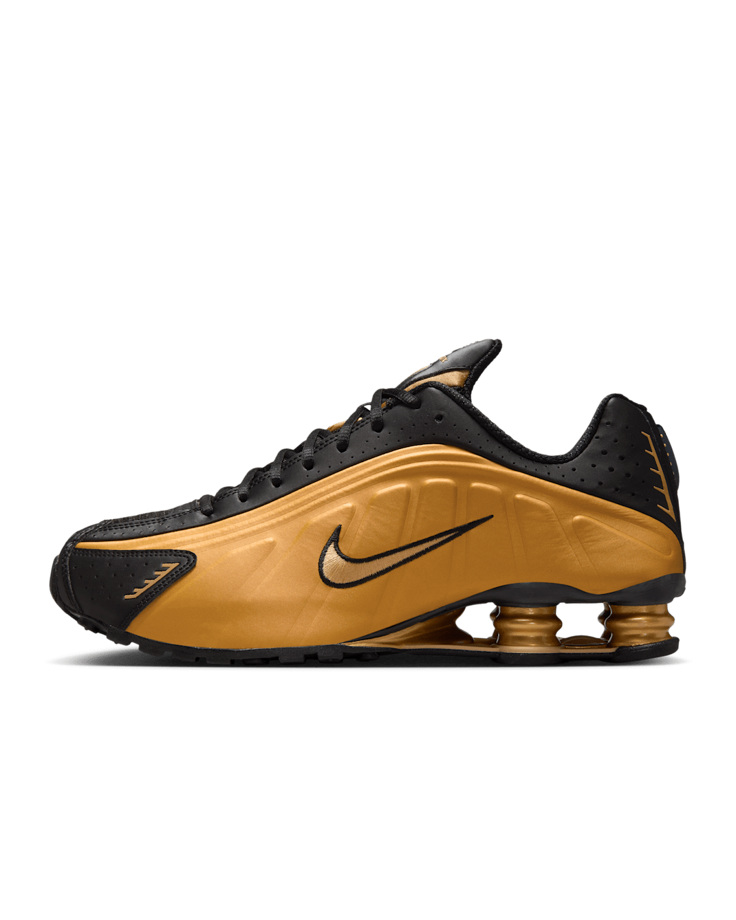 Nike Shox R4 Men's Shoes - Metallic Gold/Black/Metallic Gold