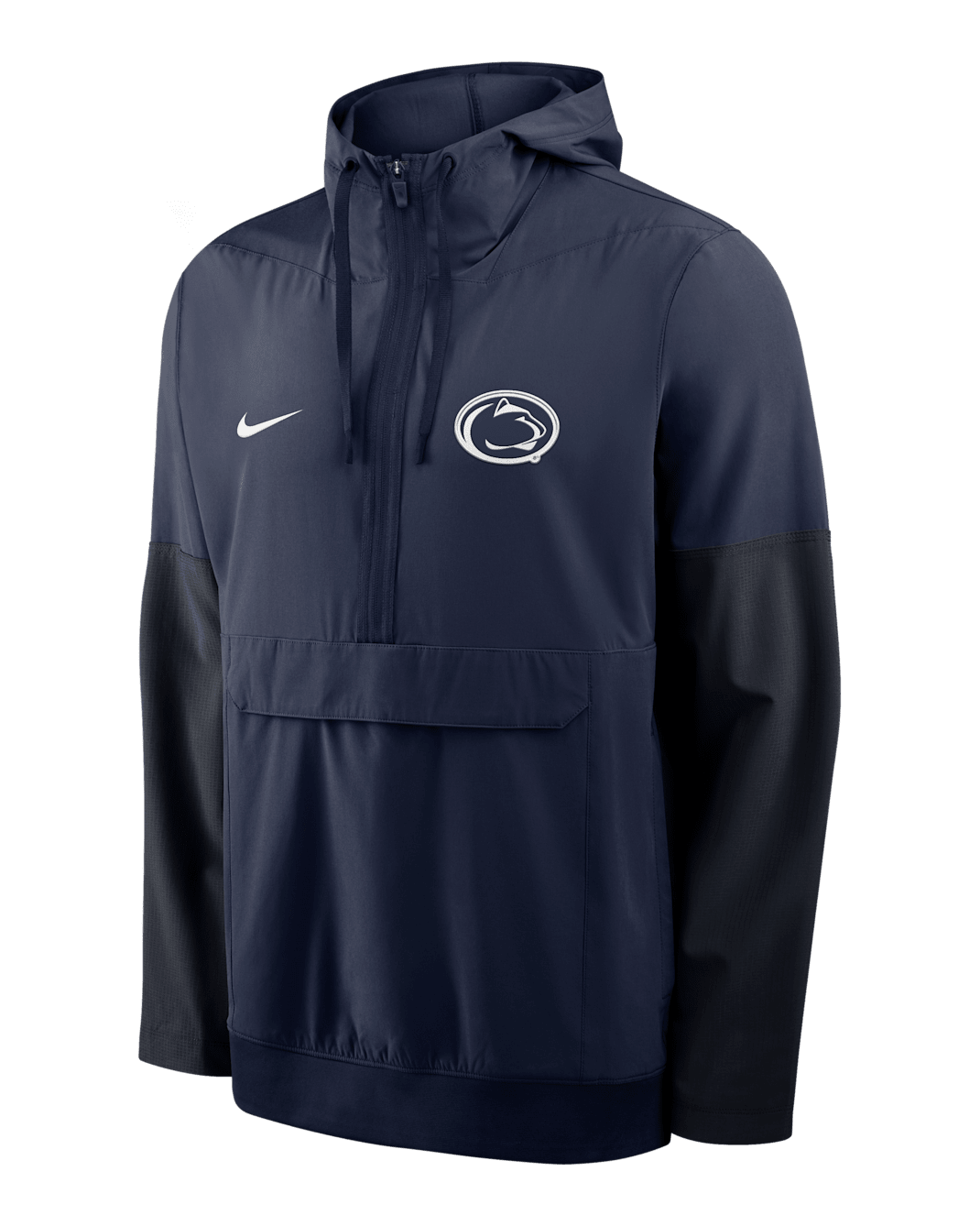Penn State Anorak Men's Nike College 1/2-Zip Hooded Jacket - Navy