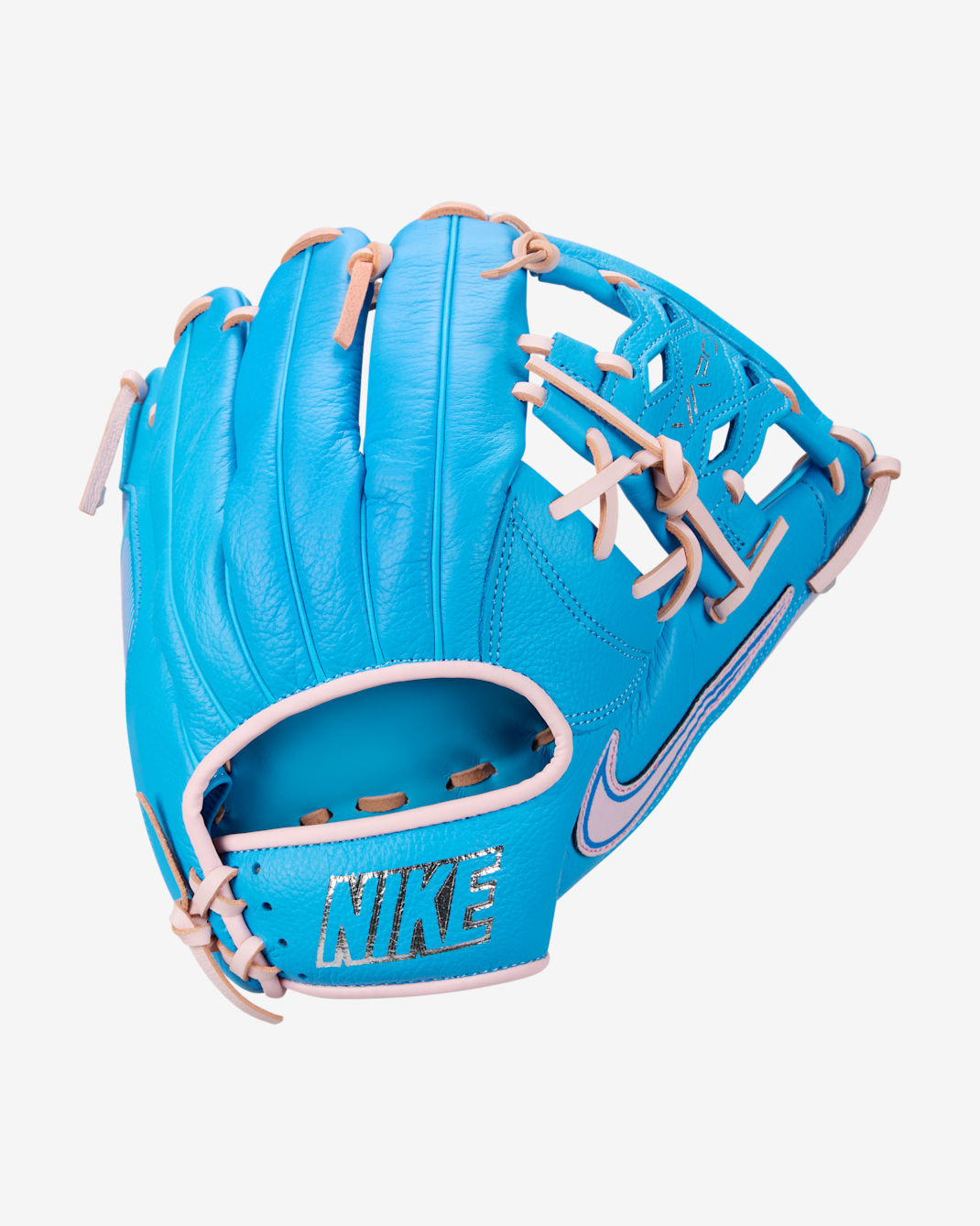 Nike Vapor Baseball Fielding Glove - Left Hand Throw - Blue Glow/Prism Pink/Prism Pink