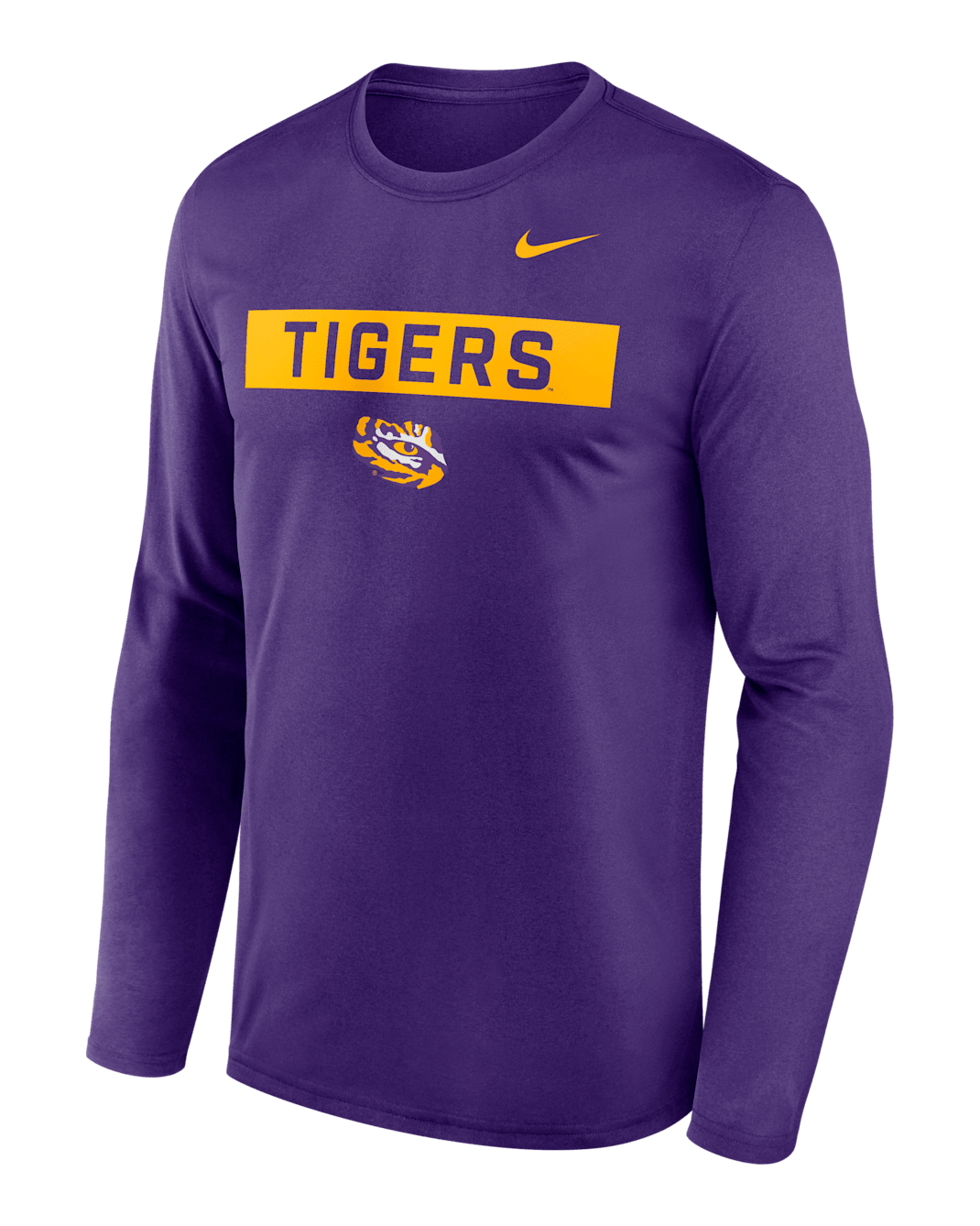 LSU Primetime Legend 2-Hit Men's Nike Dri-FIT College Long-Sleeve T-Shirt - Purple