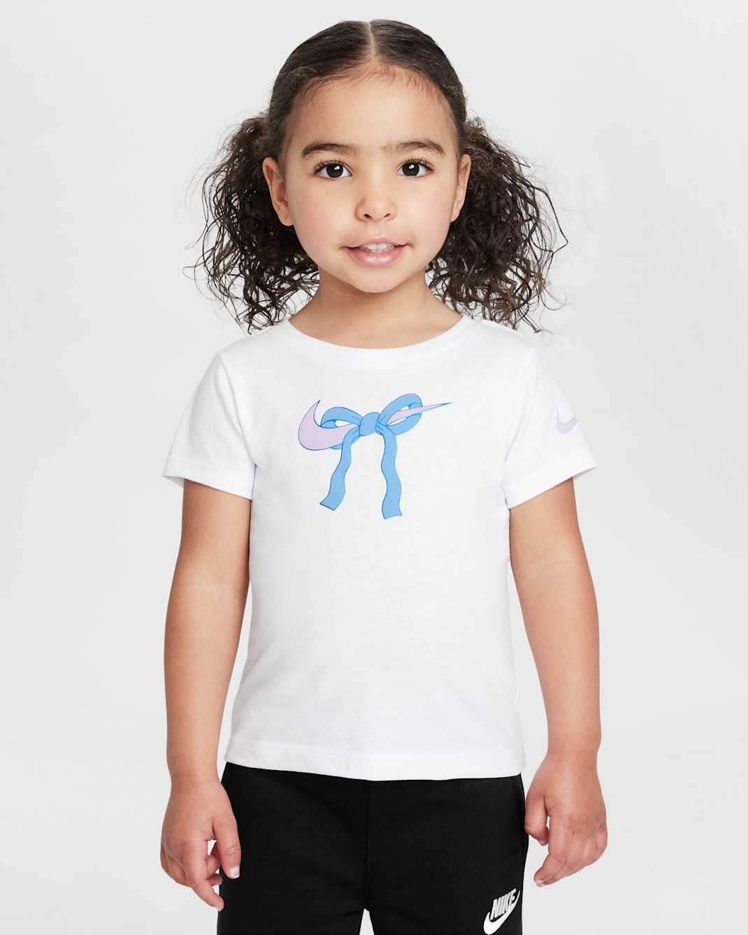 Playera Swoosh Ribbon infantil Nike - Blanco