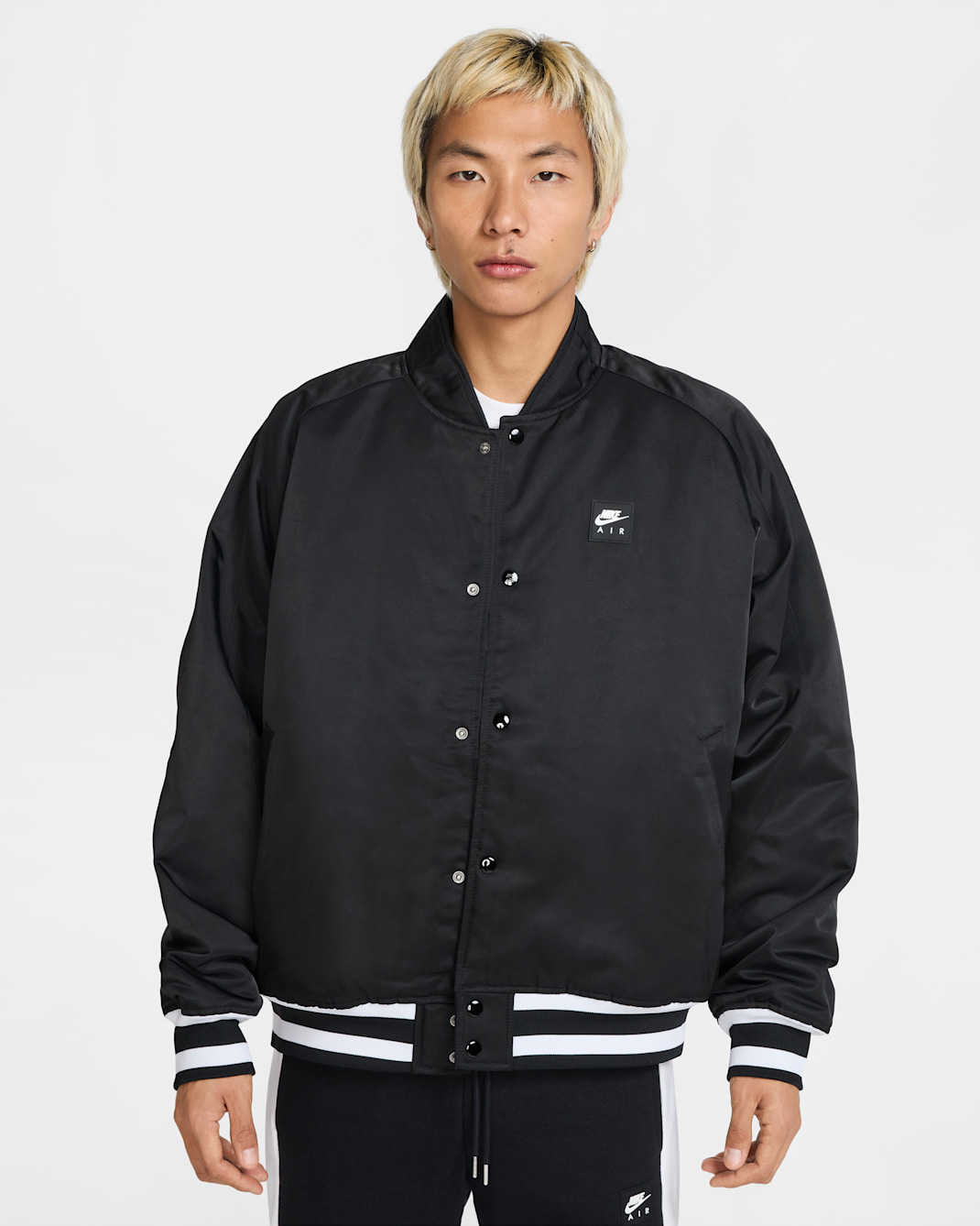 Nike Air Men's Varsity Jacket - Black/White/White