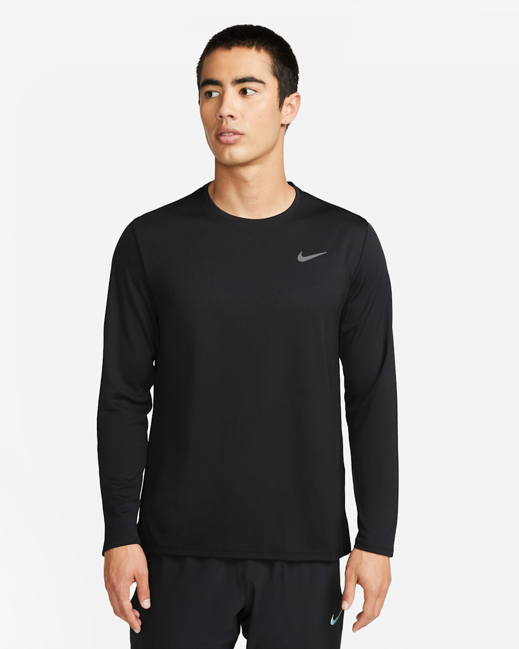 ナイキ マイラー メンズ Dri-FIT UV ロングスリーブ ランニングトップ - ブラック