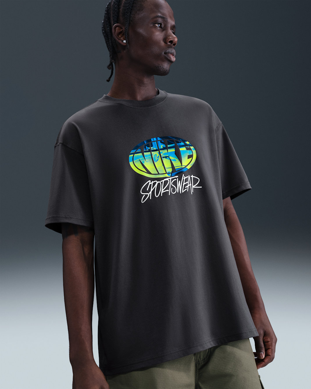 Playera Max90 para hombre Nike Sportswear - Ceniza medio/Blanco/Ceniza medio