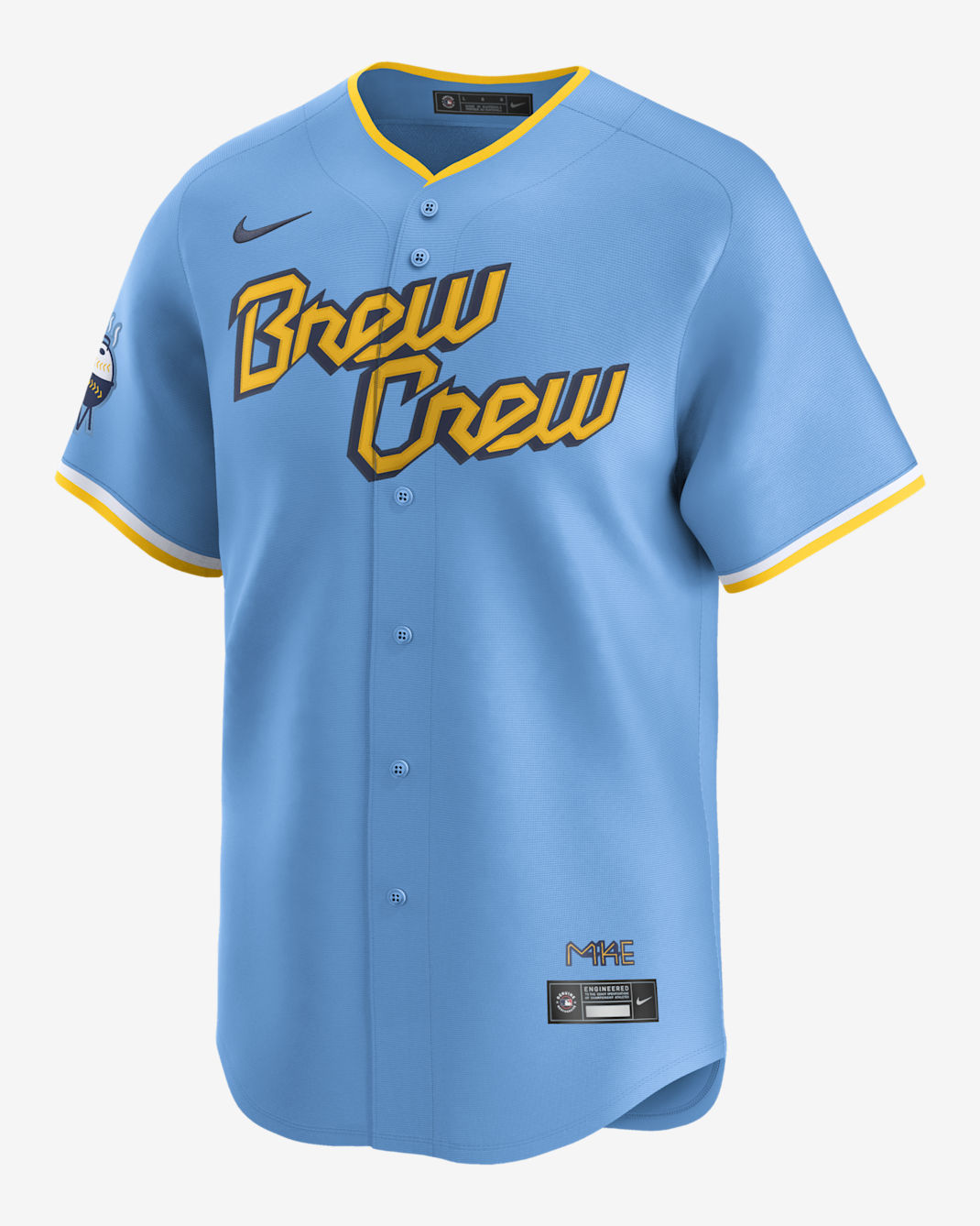 Christian Yelich Milwaukee Brewers City Connect Men's Nike Dri-FIT ADV MLB Limited Jersey - Powder Blue