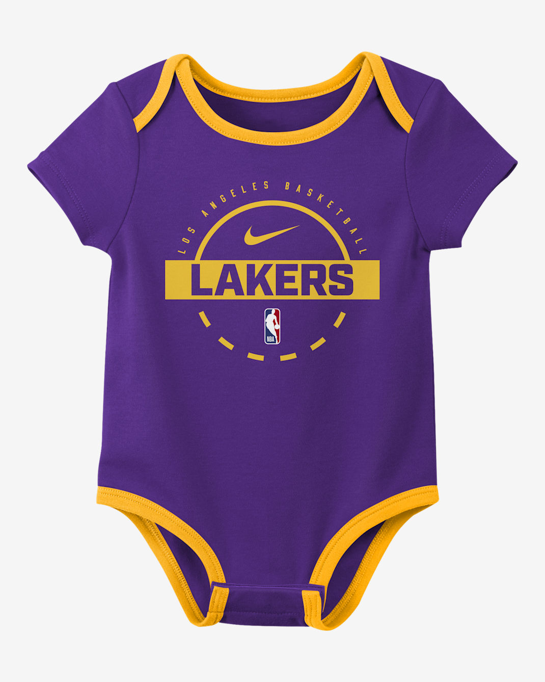 Nike "Los Angeles Lakers" Baby (0-3M) NBA Bodysuit (2-Pack) - Purple/Grey