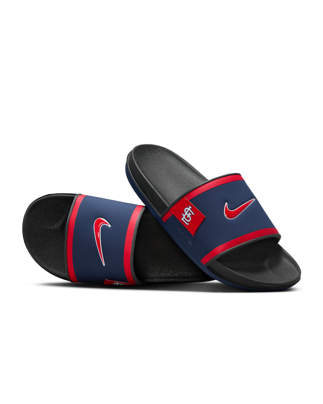 Nike Offcourt (St. Louis Cardinals) Offcourt Slides - Midnight Navy/Dark Smoke Grey/Sport Red