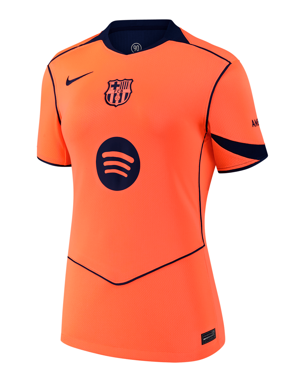 Jersey de fútbol Nike Dri-FIT del Barcelona alternativo 2025/26 Stadium Lamine Yamal para mujer - Naranja
