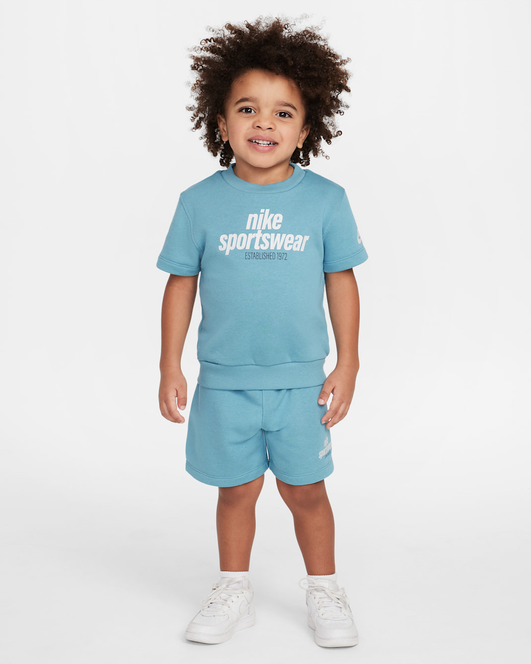 ナイキ ベビー クラブ ファミリー ツーピース ショートパンツ セットアップ - デニムターコイズ