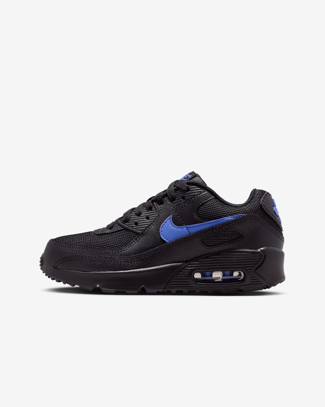 Nike Air Max 90 sko til store barn - Svart/Svart/Sapphire