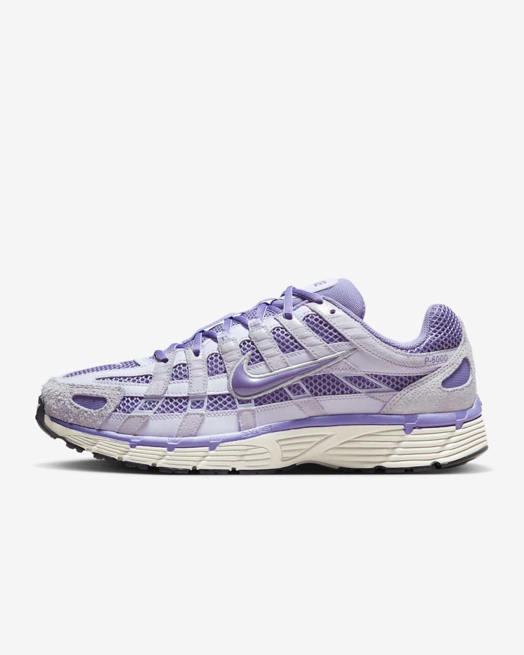 Nike P-6000 Suede Men's Shoes - Amethyst Tint/Light Orewood Brown/Metallic Silver/Dusty Amethyst