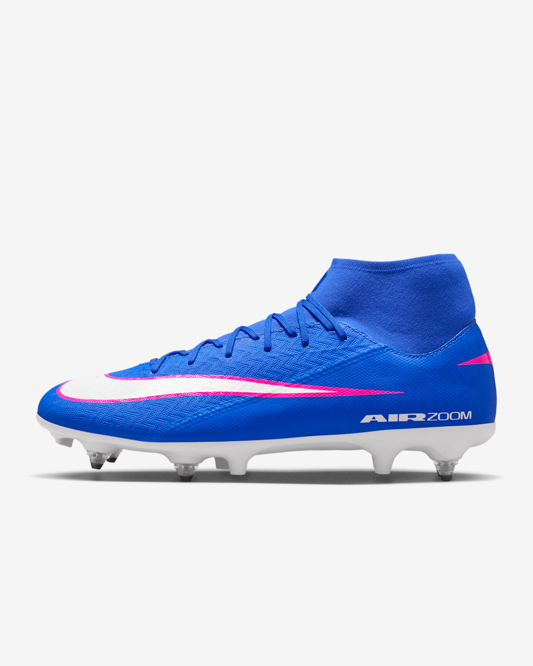 Nike Mercurial Superfly 10 Academy Soft-Ground High-Top Football Boot - Racer Blue/White