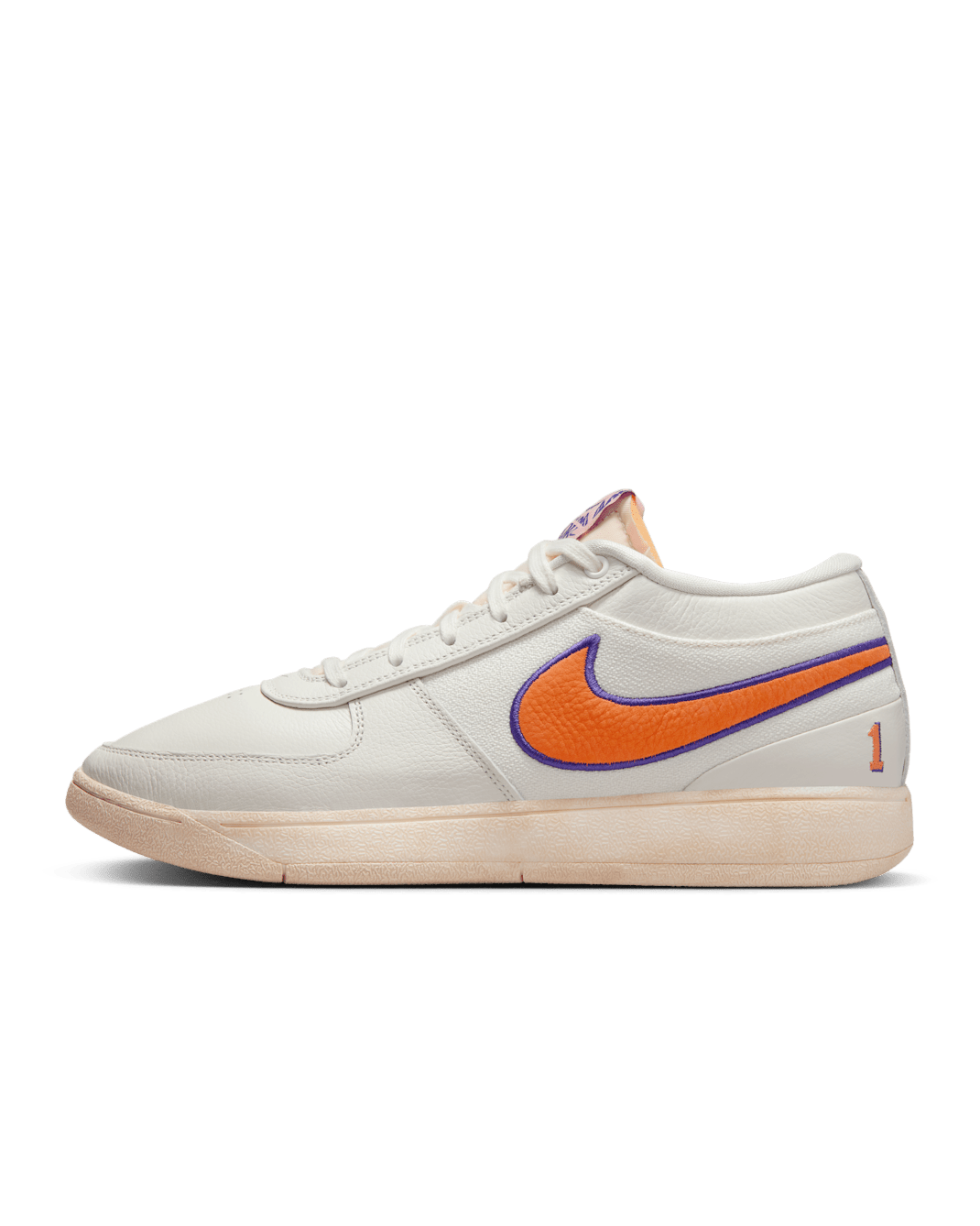 Book 1 'Decade' Basketball Shoes - Sail/Court Purple/Clay Orange