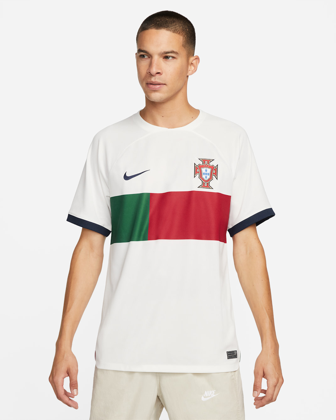 Portugal 2022/23 Stadium Away Men's Nike Dri-FIT Football Shirt - Sail/Obsidian/Obsidian