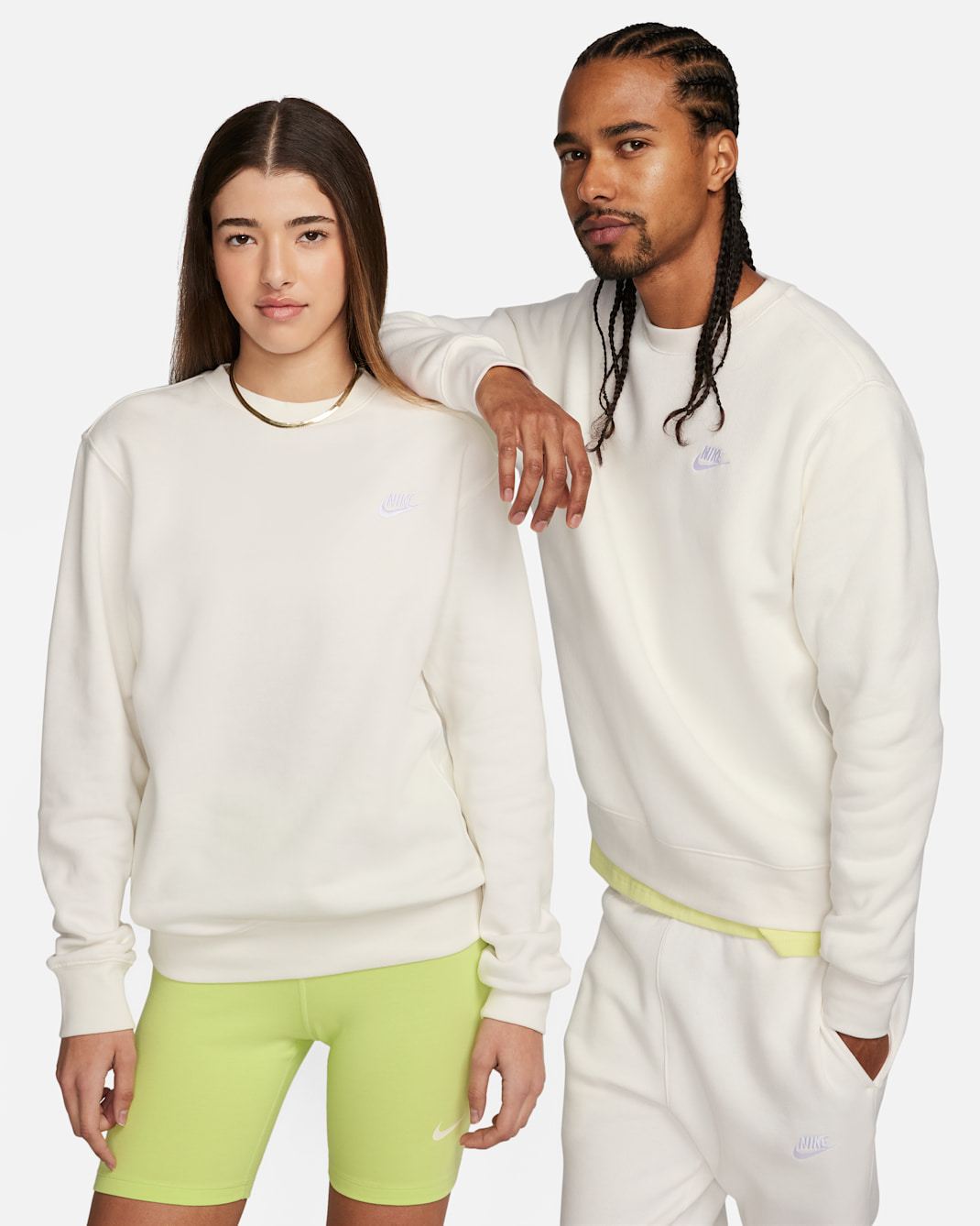 Nike Sportswear Club Fleece Men's Crew - Sail/White