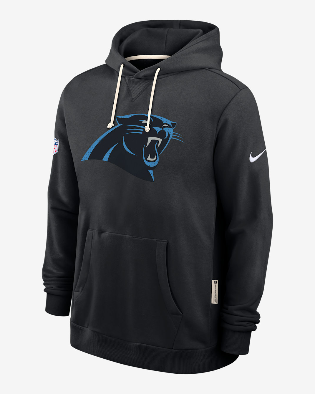 Sudadera con gorro sin cierre Nike Dri-FIT de la NFL para hombre Carolina Panthers Initial Home Sideline - Negro
