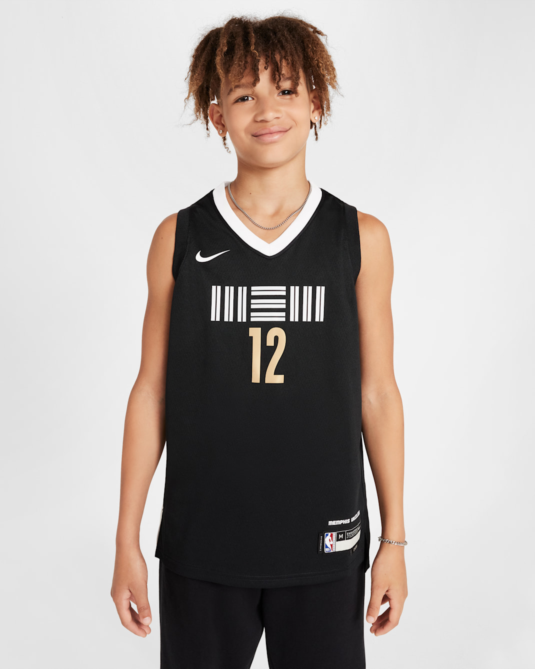 Camisola NBA Swingman Nike Dri-FIT Jayson Tatum Boston Celtics 2023/24 City Edition Júnior - Preto
