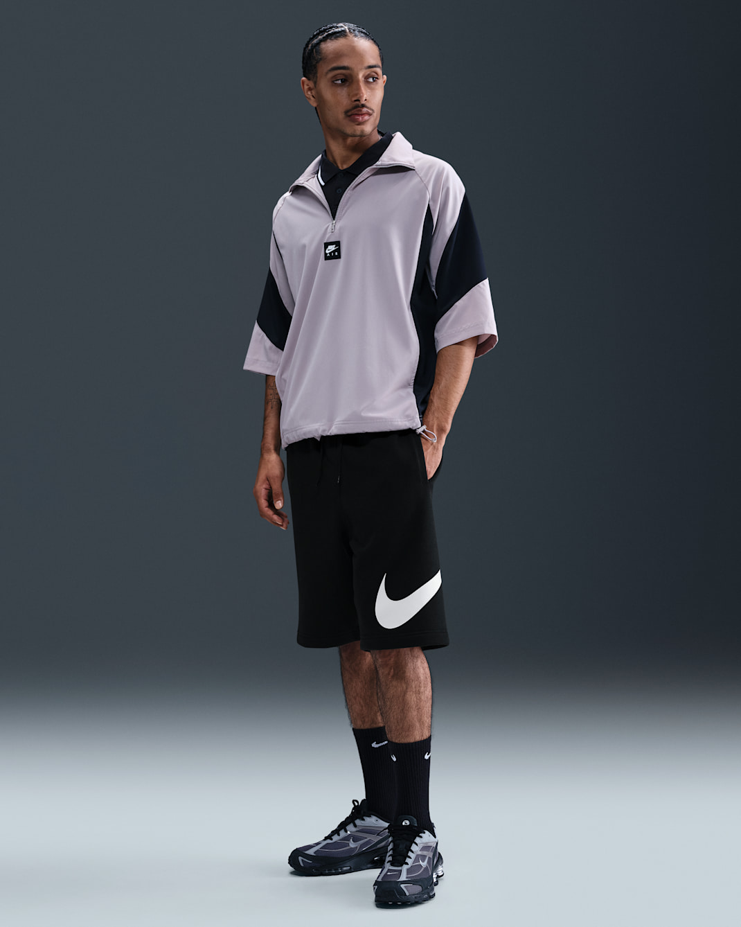 Nike Club Men's Fleece Shorts - Black/Black/White