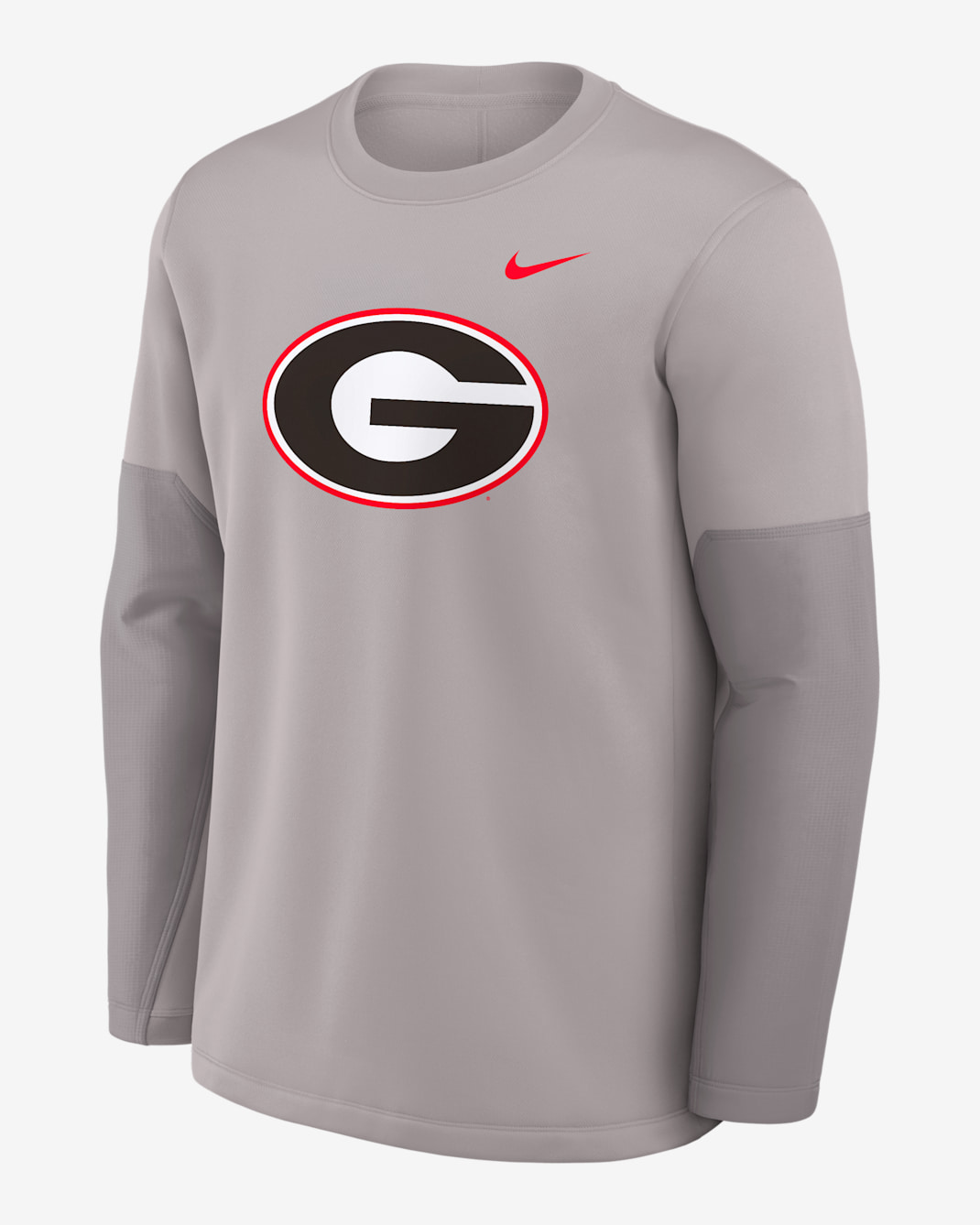 Georgia Sideline Coach Men's Nike Therma-FIT College Long-Sleeve T-Shirt - Grey