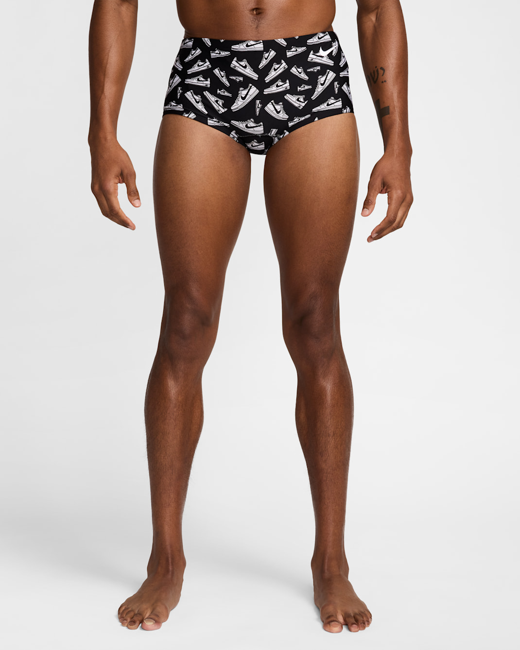 Traje de baño de pierna cuadrada Nike Swim HydraStrong para hombre - Negro/Blanco/Blanco