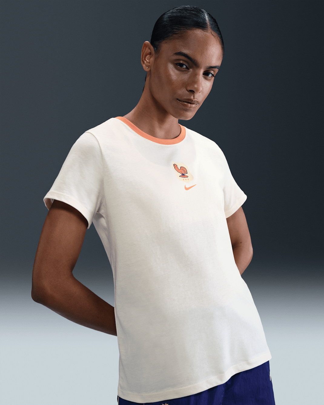 T-shirt Nike Football FFF pour femme - Pale Ivory