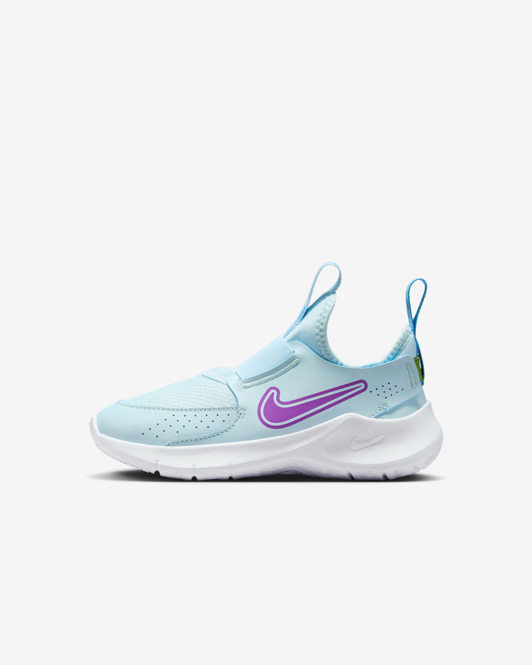 Nike Flex Runner 3 Little Kids' Shoes - Glacier Blue/University Blue/Chlorophyll/Hyper Violet