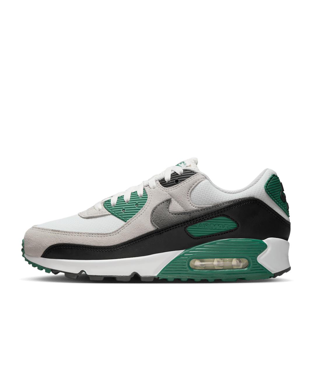 Nike Air Max 90 Men's Shoes - Summit White/Evergreen Aura/Vast Grey/Smoke Grey