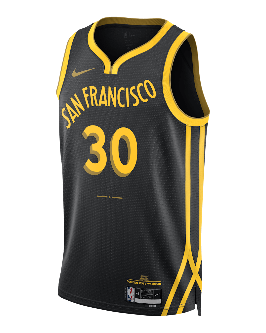 Stephen Curry Golden State Warriors City Edition 2023/24 Men's Nike Dri-FIT NBA Swingman Jersey - Black